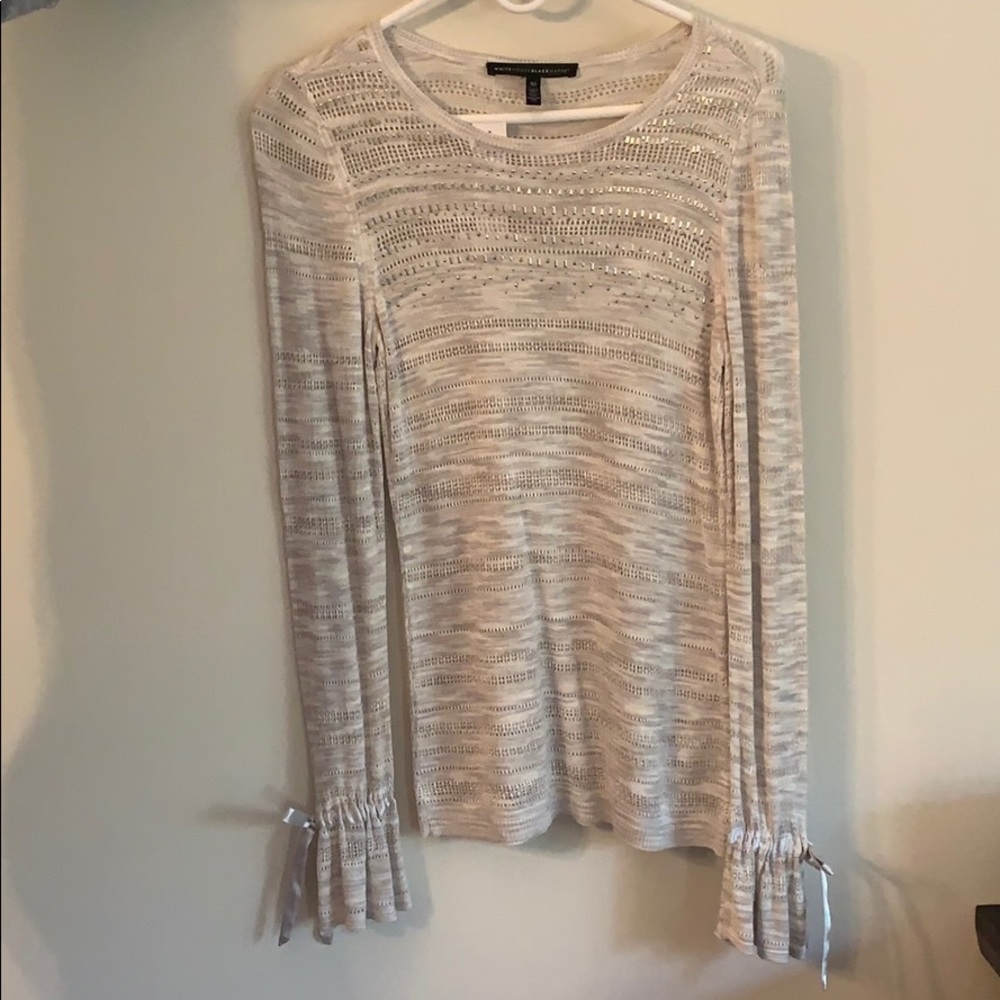White House Black Market taupe sweater XS
